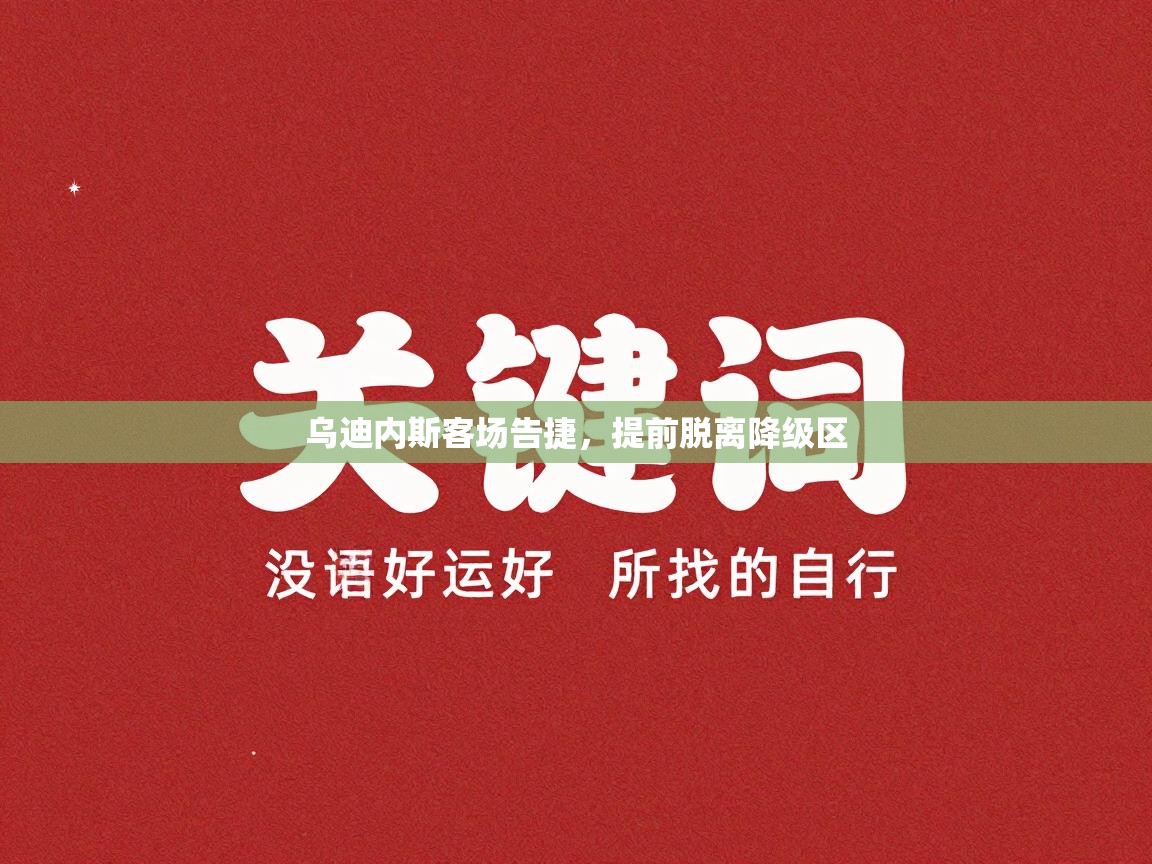 乌迪内斯客场告捷，提前脱离降级区  第2张
